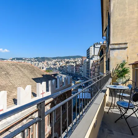 Апартаменты Attico Di Lusso 5 Stelle Con Terrazzo San Giorgio Генуя